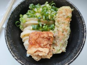 ちくわ磯辺揚げと唐揚げトッピング