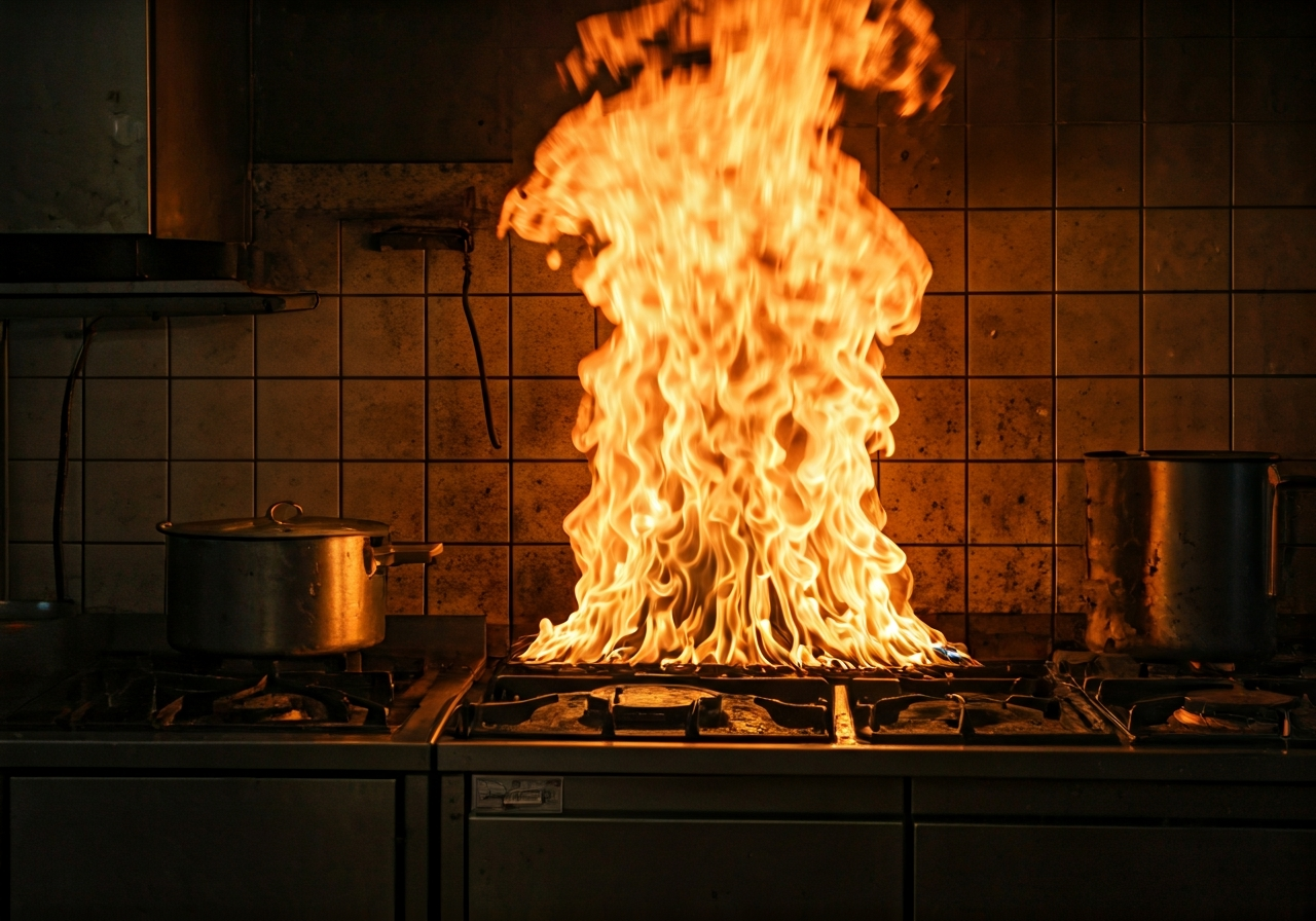 キッチンからの火災